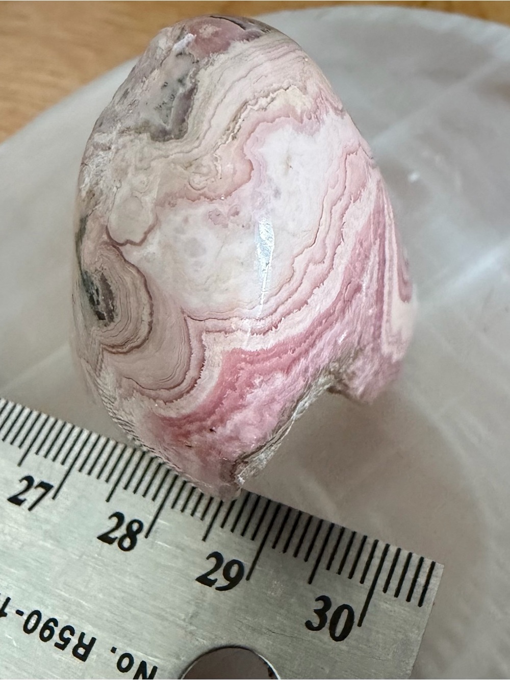 Pink Rhodochrosite/Agate Pocket Stone - Picture 2 of 4